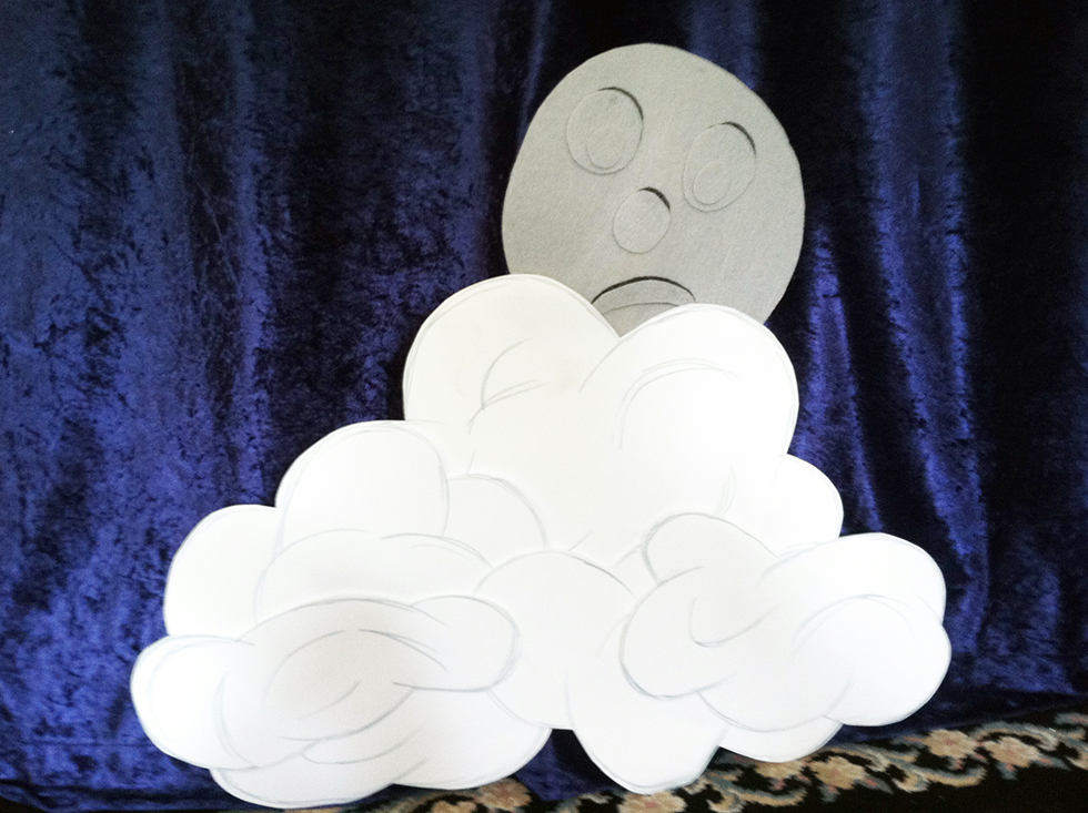 moon and cloud